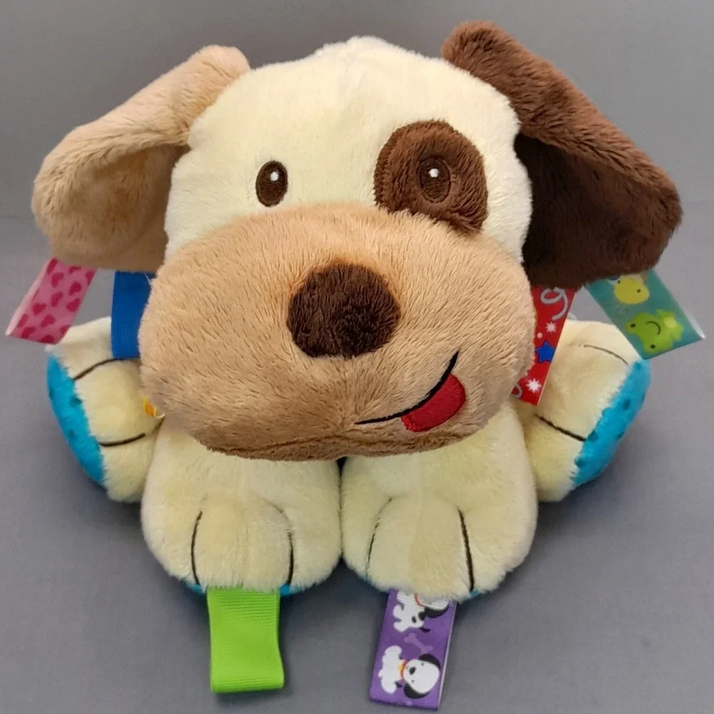 Taggies Yellow Puppy Dog Baby Lovey Security Blanket Rattle 10
